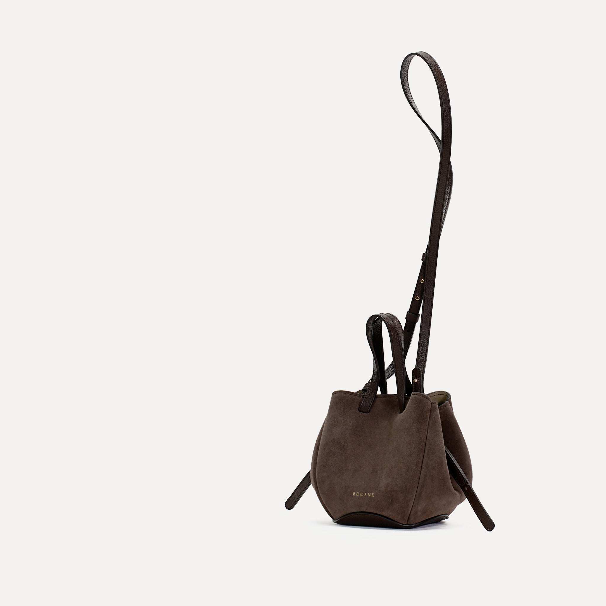 Bijou Petal Bag, Chocolate Suede – Bocane