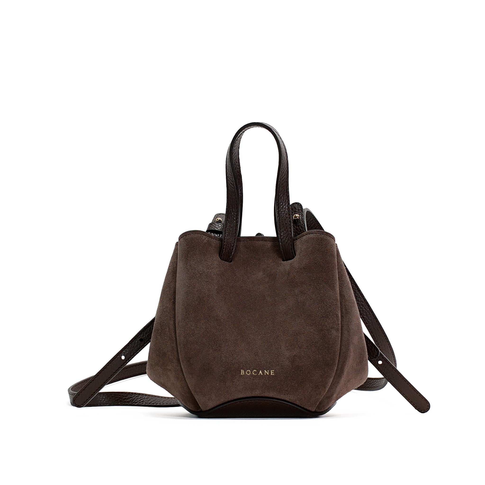 Bijou Petal Bag, Chocolate Suede – Bocane