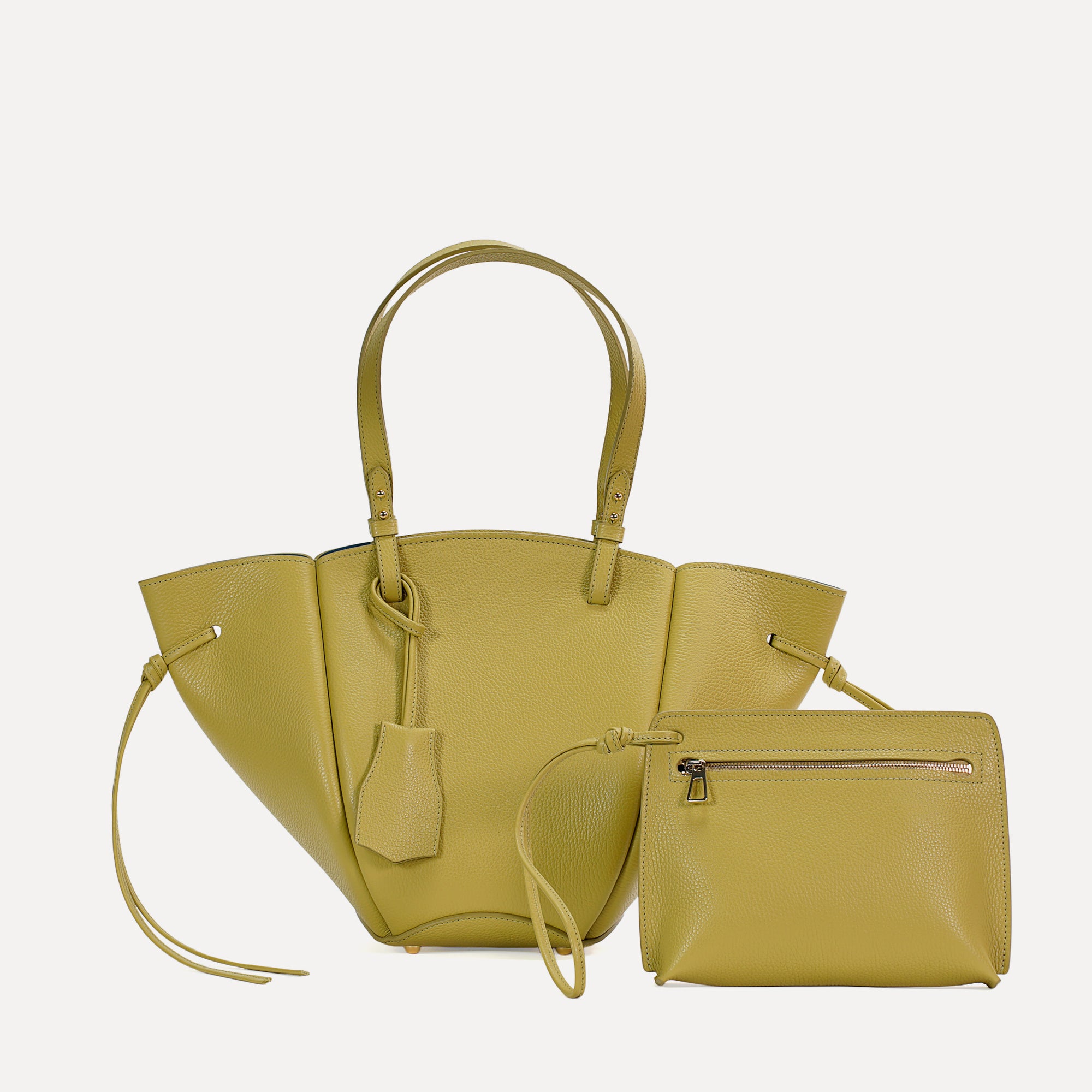 Midi Bag Voulez-Vous, Textured Leather, Vinaigrette Green, Shoulder Straps