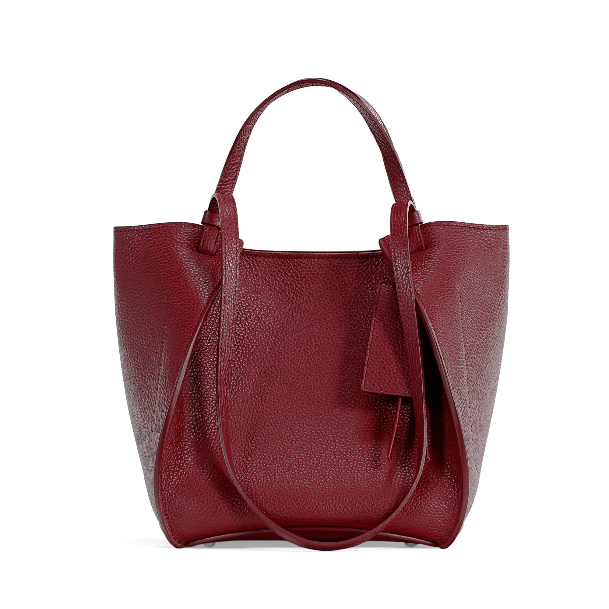 Amarante Bag, Textured Leather, Cranberry Red