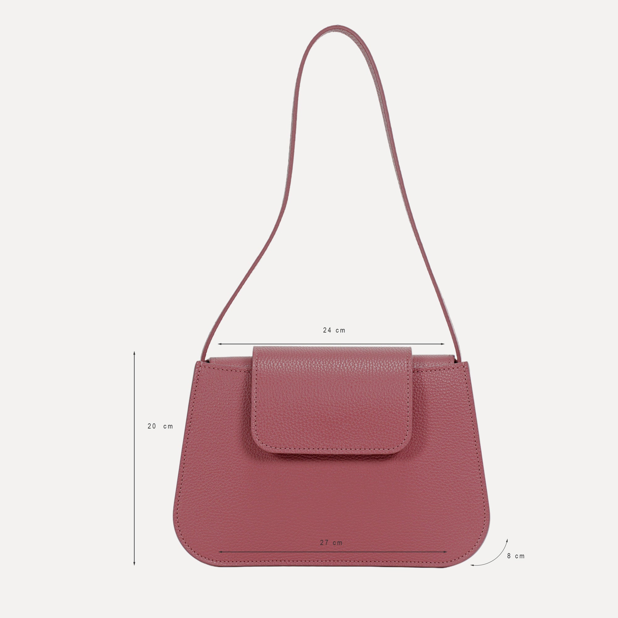 Cachette Bag, Textured Leather, Shamal Pink
