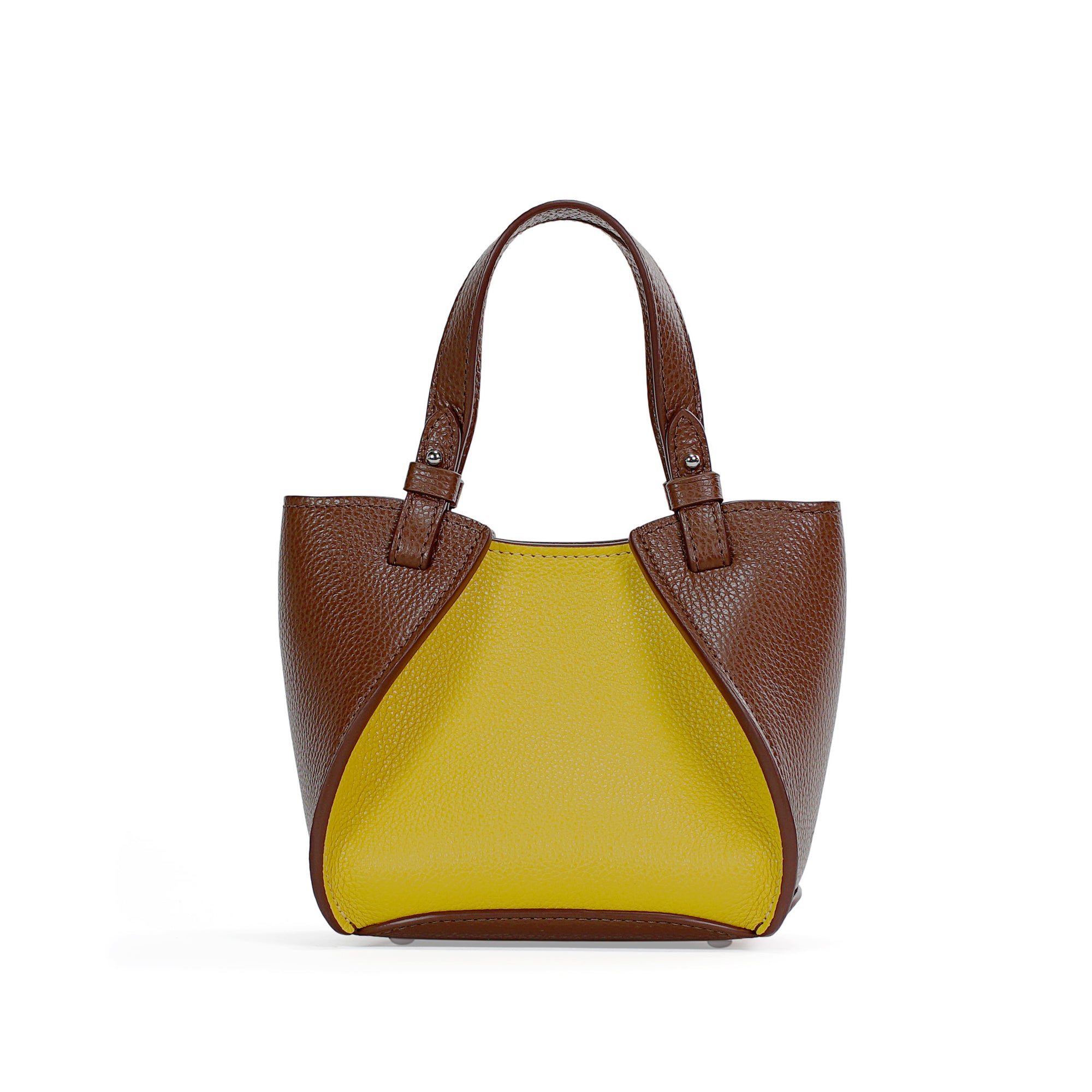 Amarante Petit Bag, Textured Leather, Solar Yellow - Nocciola