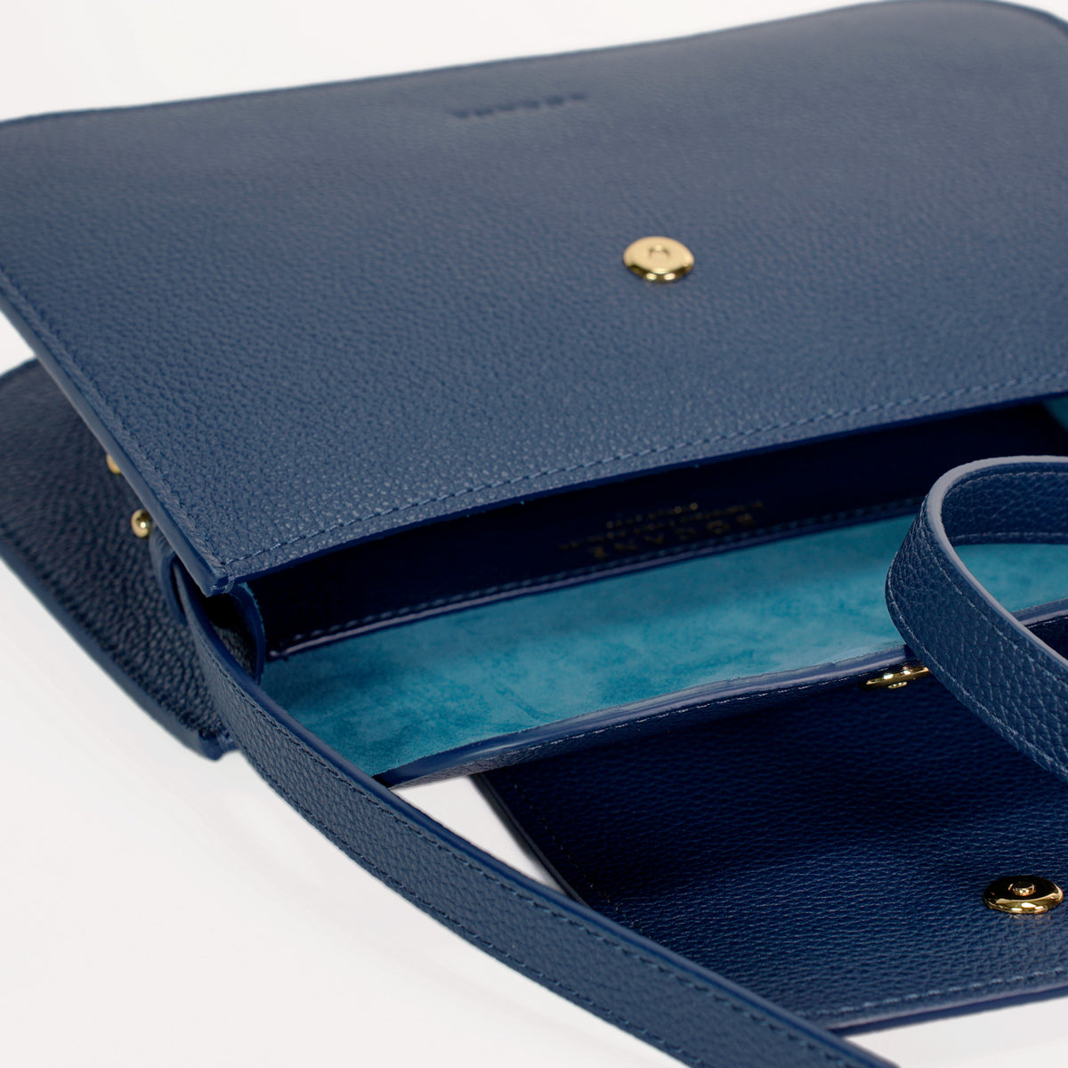 Cachette Bag, Textured Leather, Pilot Blue