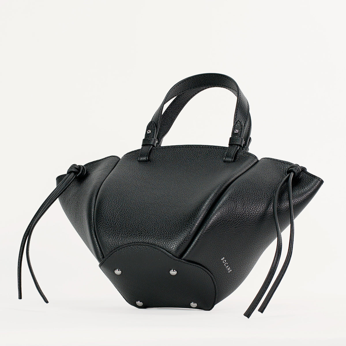 Voulez-Vous Bag, Textured Leather, Black