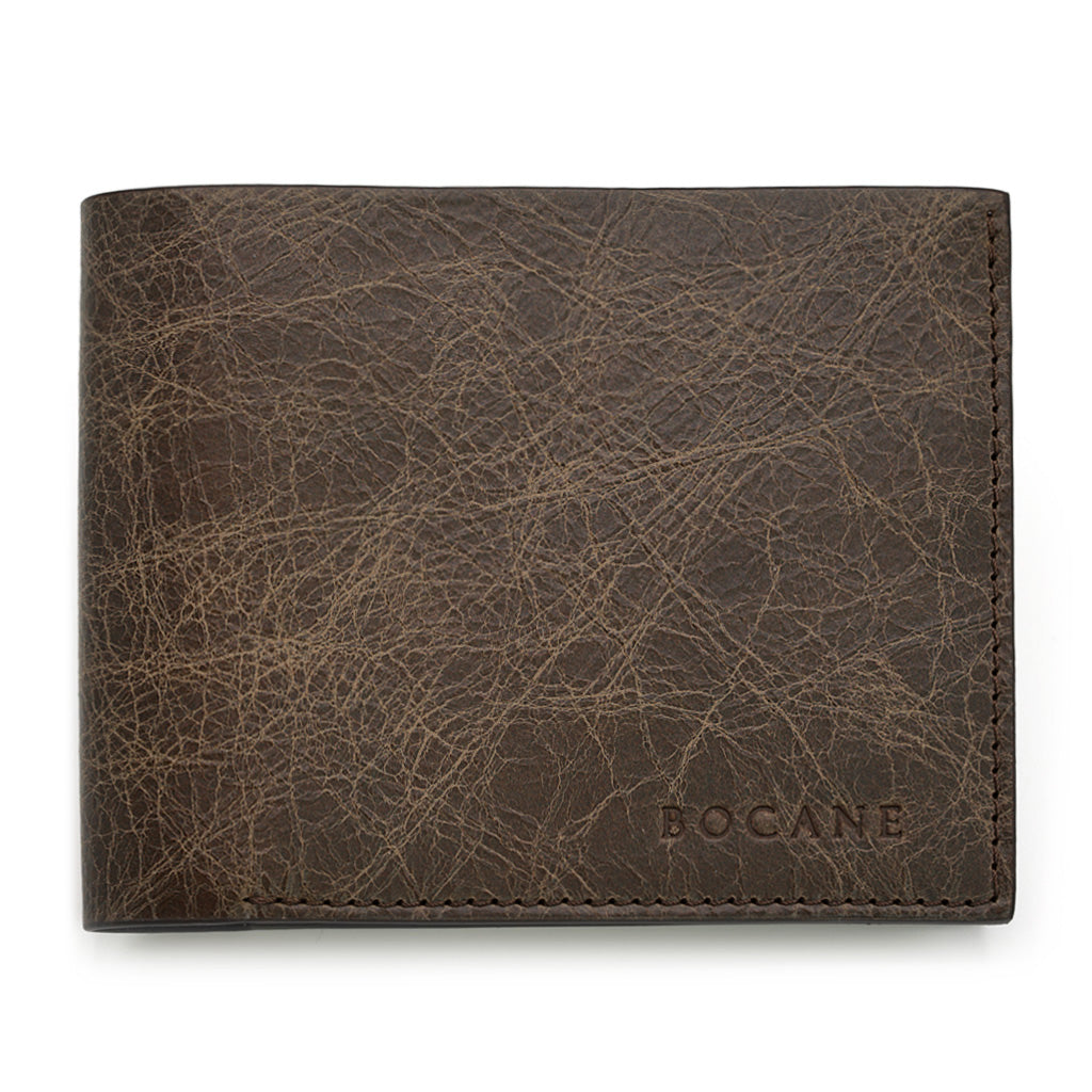 Brown Slim Leather Wallet, Antique Finish