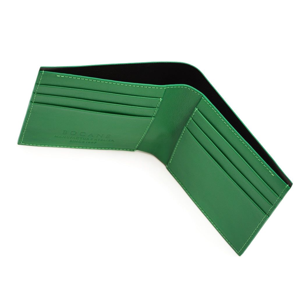 Slim Wallet, Fresh Green Full Grain Leather