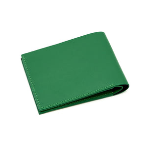 Slim Wallet, Fresh Green Full Grain Leather