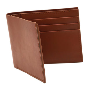 Slim Wallet in Dark Cognac Full Grain Leather