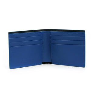 Slim Wallet, Navy Full Grain Leather