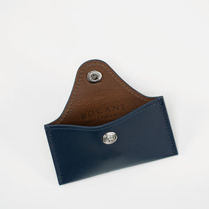 Envelope Cardholder, in Full-Grain Navy Blue Leather