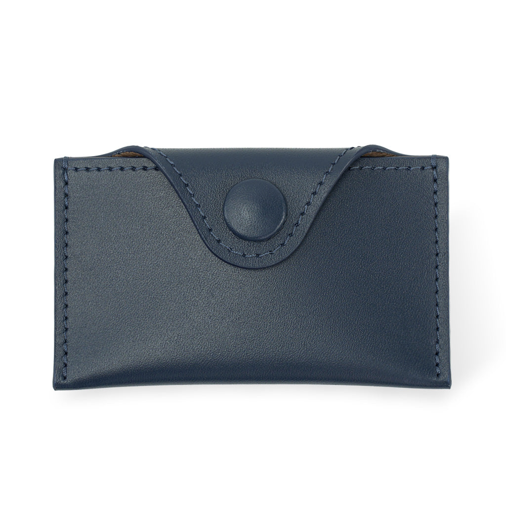 Envelope Cardholder, in Full-Grain Navy Blue Leather