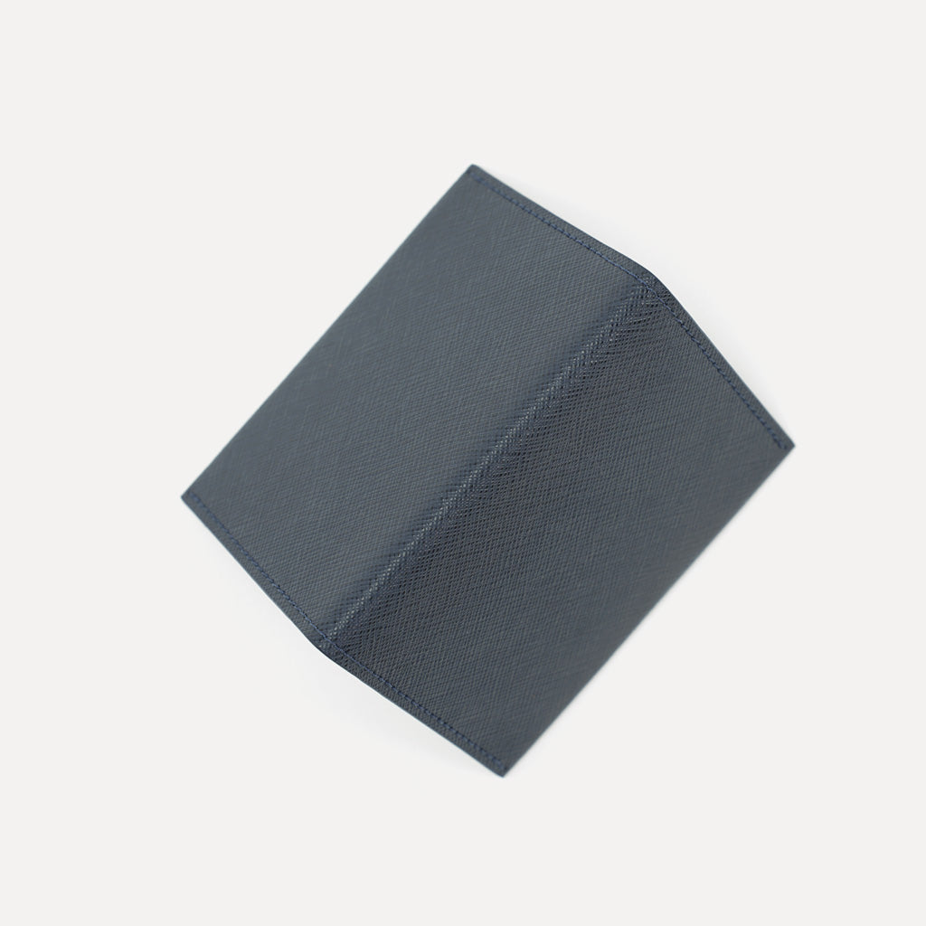 Libre Card Case, Navy Blue Saffiano Leather 