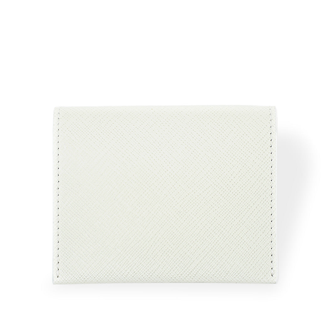 Libre Card Case, Ivory Saffiano Leather