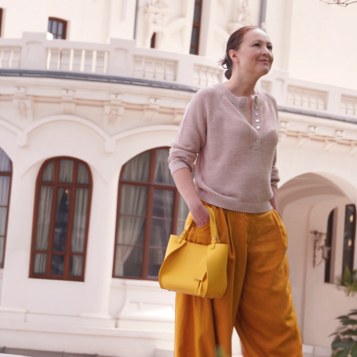 Amarante Mini Bag, Nappa Leather, Bright Pink