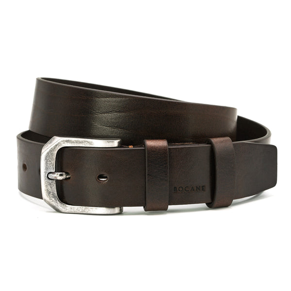 Leather Belt, Jeans Collection,Mahogany Brown
