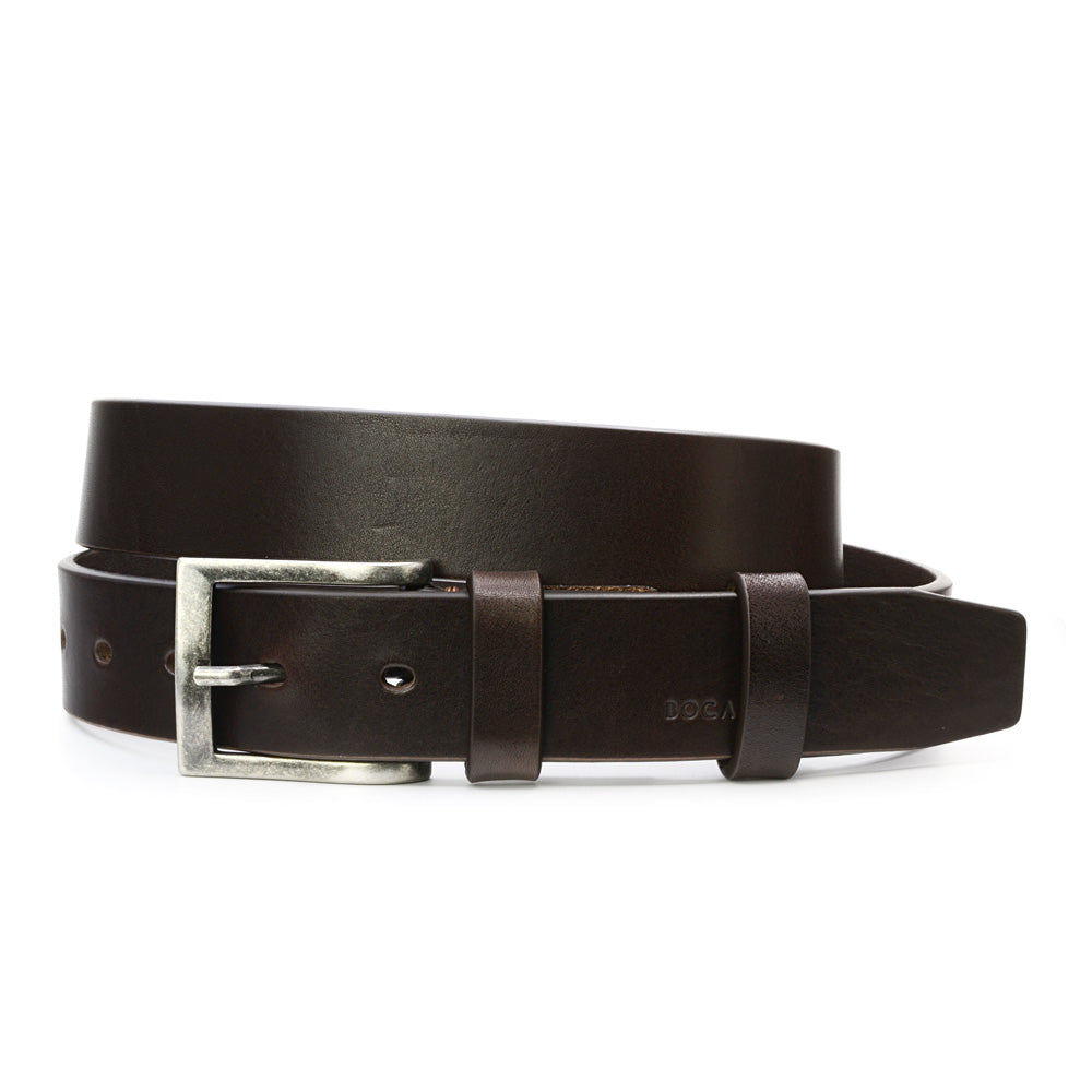 Casual Mahogany Brown Leather Belt