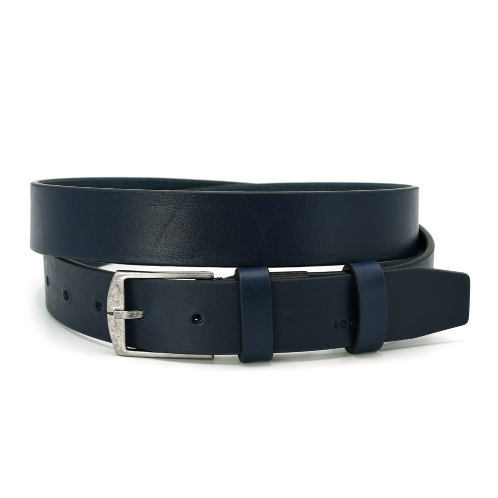 Handmade Belt, Navy Leather, Casual Collection