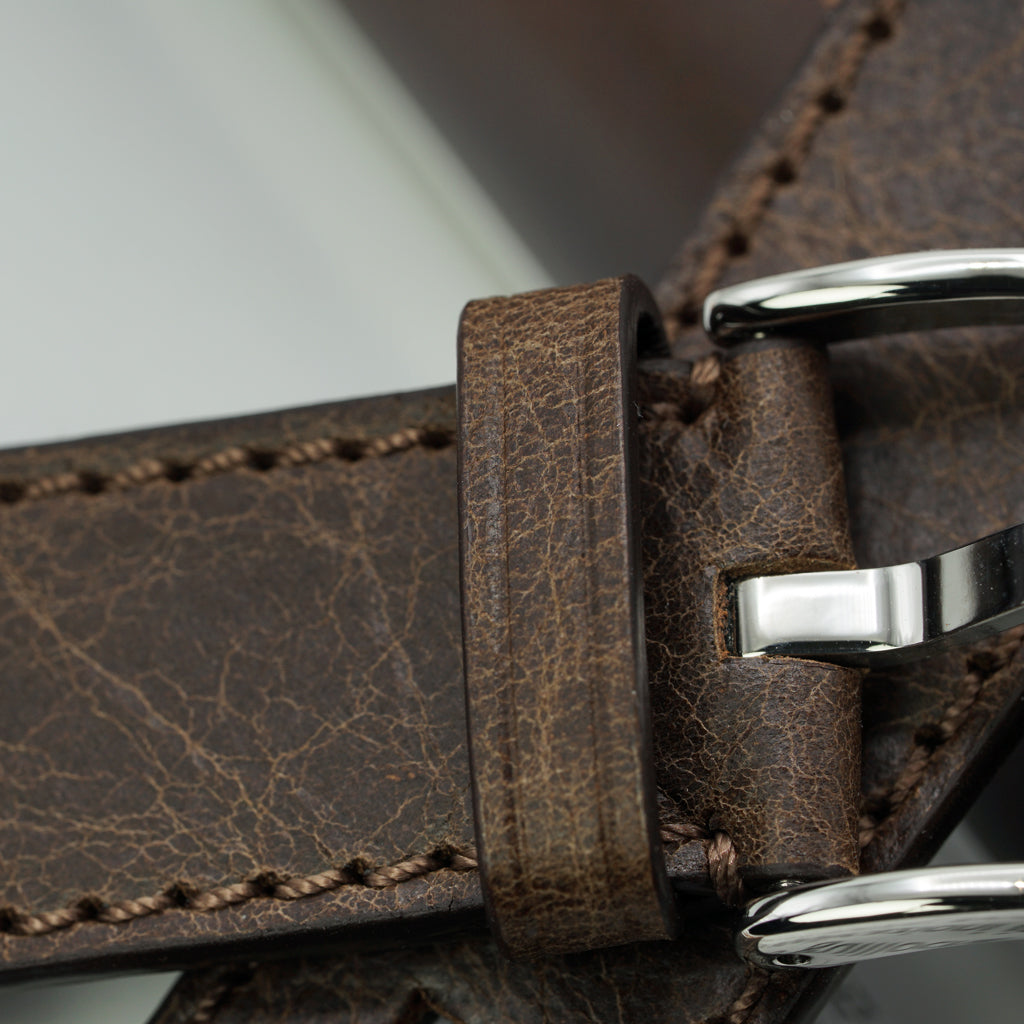 Shape leather belt Louis Vuitton Brown size 90 cm in Leather