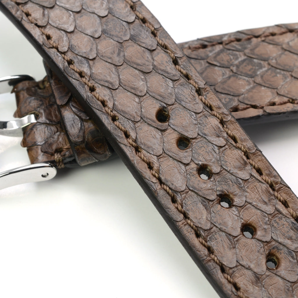 Leather Shoulder Strap / Mint Python