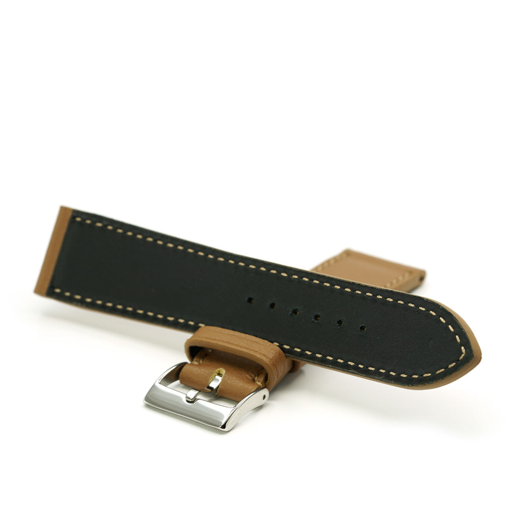Caramel Brown Leather Watch Strap
