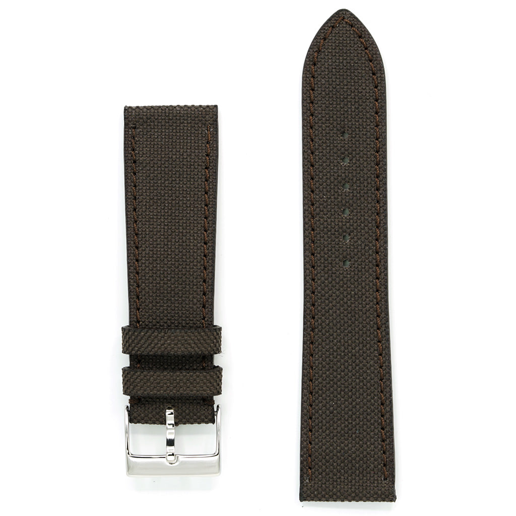 Cordura® Watch Strap, Dark Brown, Medium Length