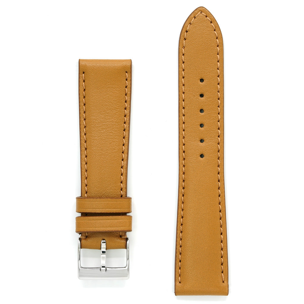 Padded Watch Band, Full-Grain Canyon Color Leather, Medium Length
