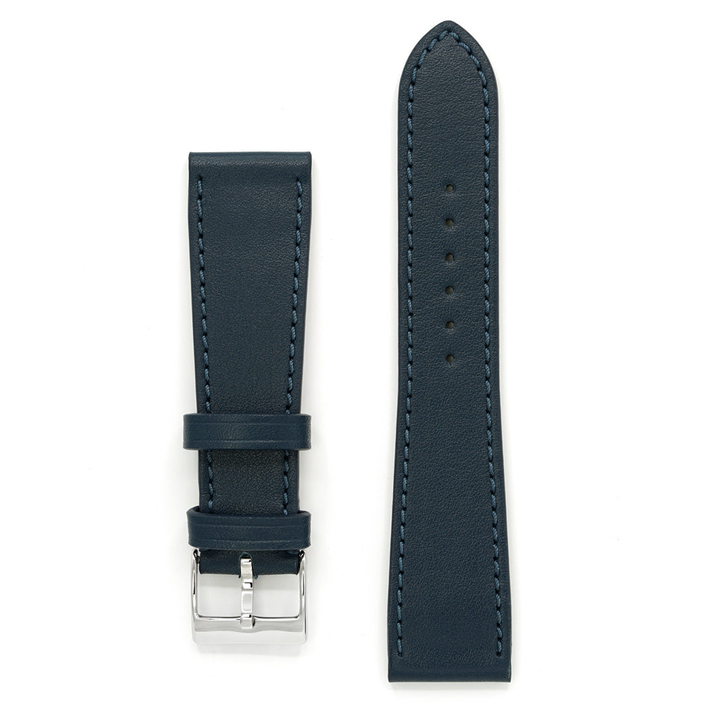 Leather Strap, Full-Grain Navy Blue