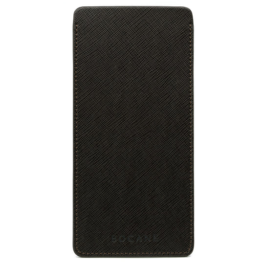 Minimal Glasses Case, in Brown Saffiano Leather