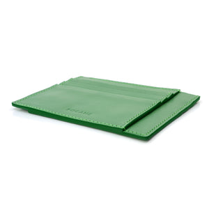 Portcard din Piele Full Grain, Verde Crud