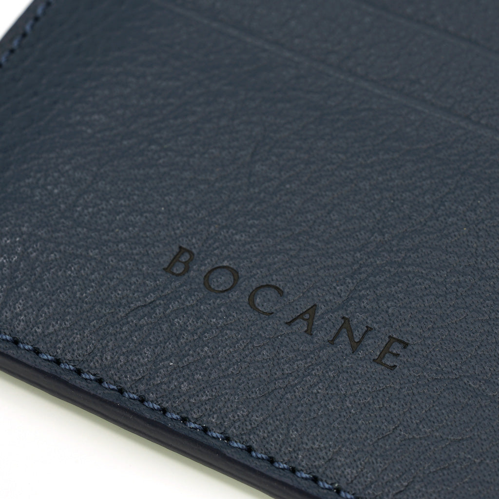 Portcard din Piele Texturata Albastru Navy