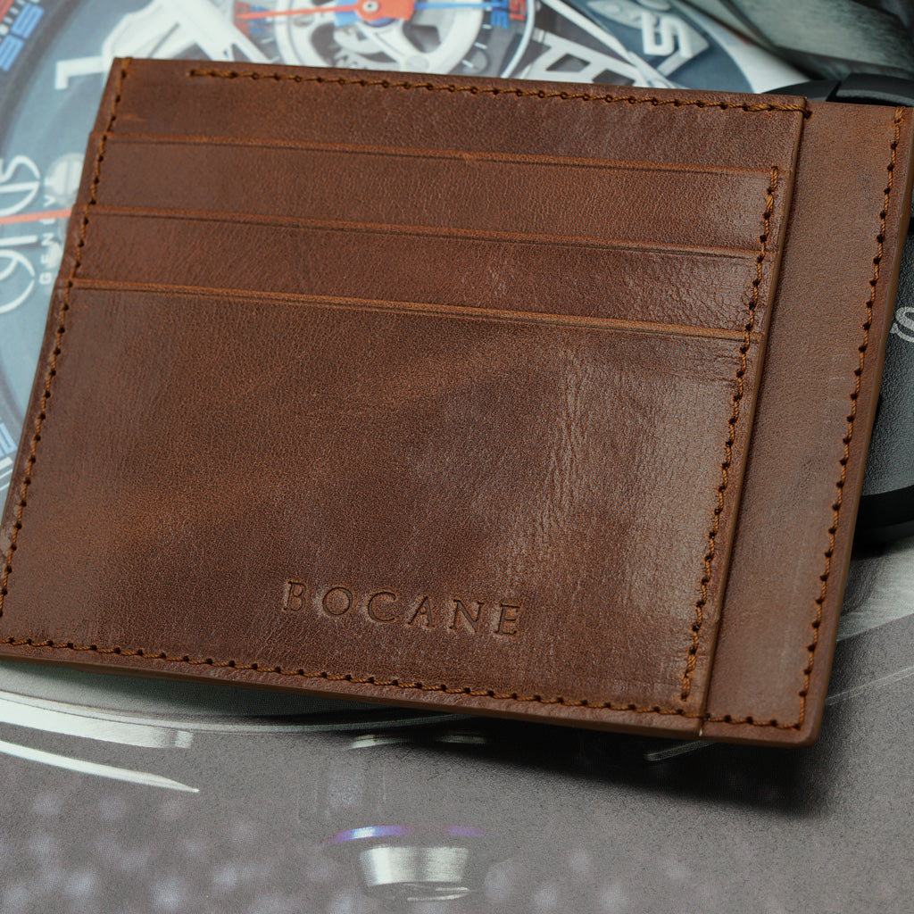  Vasa Cognac Horizontal Top Grain Leather Wallets For Men -  European Luxury Minimalist Bifold Wallet with RFID and NFC Blocking Credit  Card Holder - Premium Mens Slim Bi Fold Pocket Wallet 