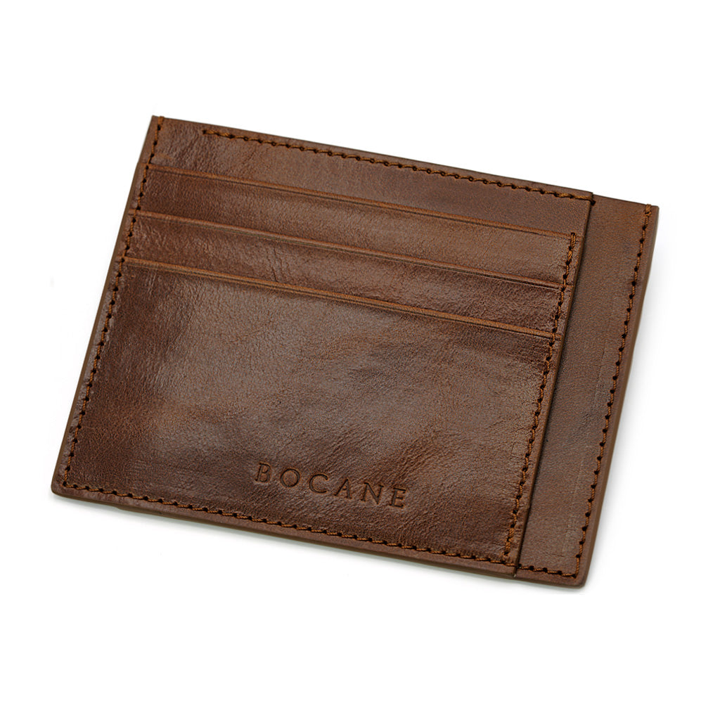 Serafino 8 Card Italian Leather Wallet Brown 